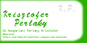 krisztofer perlaky business card